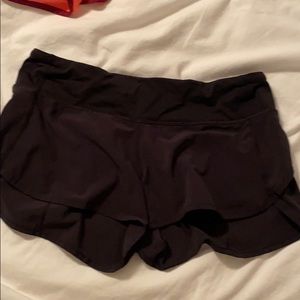 Black lululemon speed shorts